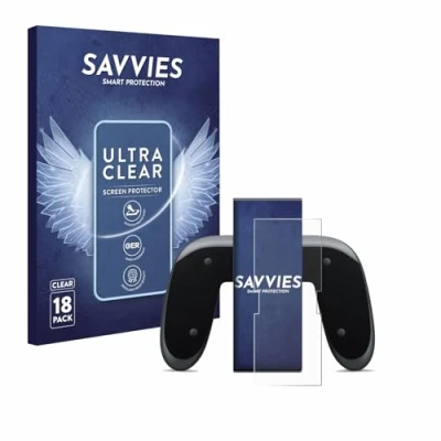 Afbeelding van Savvies Screenprotector voor Nintendo Switch 2 Joy Con Holder Folie Beschermfolie transparant (18 Stuks)