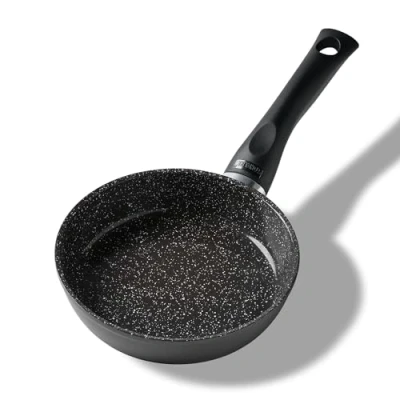 Afbeelding van STONELINE keramische braadpan, 16 cm, pan, inductie, antiaanbakpan, coating met echte steendeeltjes, pan PFAS vrij, geschikt voor alle warmtebronnen, ovenbestendig