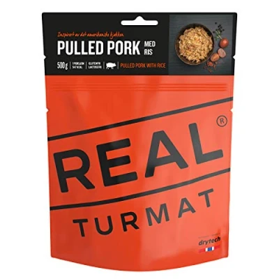 Afbeelding van Drytech Pulled Pork met rijst outdoormaaltijd 547kcal vriesdroogmaaltijd survival food buitensportvoeding prepper trekkingfood