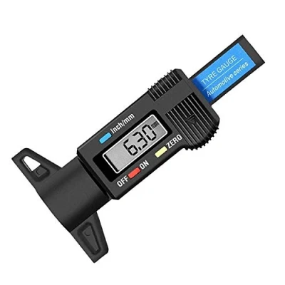 Afbeelding van RUIZHI Digitale Bandenprofieldieptemeter Meter Doseerder 0 25,4 mm LCD Display Dieptemeter Motorfiets Profielmeter Schuifmaat