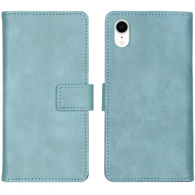 Afbeelding van Apple iPhone Xr Hoesje Kunstleder iMoshion Bookcase Lichtblauw Telefoonhoesje