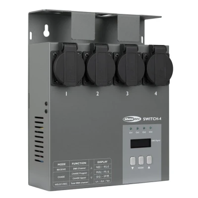 Afbeelding van Showtec MultiSwitch DMX 512 4 kanaals schakelpack
