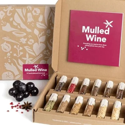 Afbeelding van Glühwein set Holiday Spiced Wijnmix Warme Cocktails voor de Winter Kruidenset Kruiden Geschenkset Koks Kerstkruiden Kruiden, Recepten en Instructies