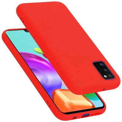 Afbeelding van Cadorabo Hoesje geschikt voor Samsung Galaxy A41 in LIQUID ROOD Beschermhoes gemaakt van flexibel TPU silicone Case Cover