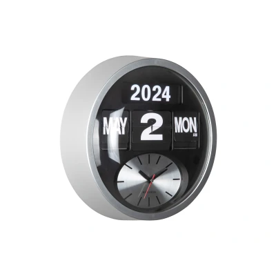 Afbeelding van Karlsson Wandklok Rond Flip Zilver Ø32,6cm