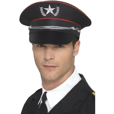 Afbeelding van Smiffys Deluxe Military Kostuum Pet Zwart