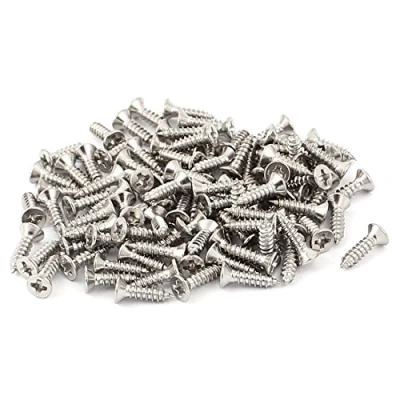 Afbeelding van Sourcingmap Rvs Flat Head Phillips Zelftappende Schroef 12mmx3mm 100Pcs