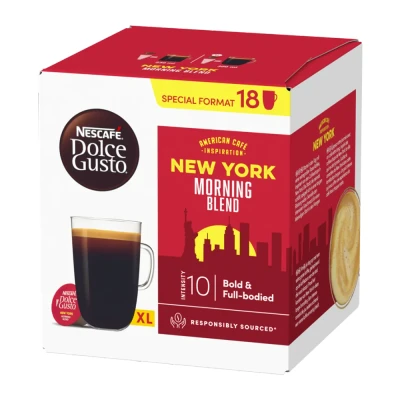 Afbeelding van 20% korting met code 3 stuks Dolce Gusto New York Morning Blend 18 Cups 390 g