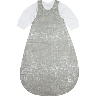 Afbeelding van Meyco baby Fine Lines slaapzak rond tweedelig grey 74/80