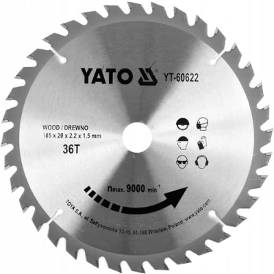 Afbeelding van YATO Cirkelzaagblad Ø185 mm 36 T binnendiameter 20