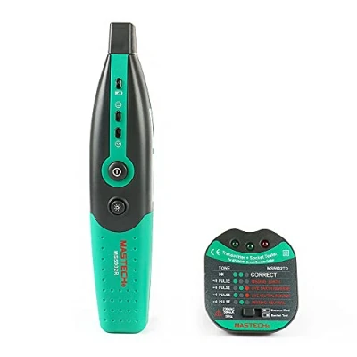 Afbeelding van Mastech Automatische stroomonderbreker detector, MS5902 3 indicatielampjes Zekeringdetector Stopcontacttester (EU 220V stopcontact)