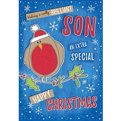 Afbeelding van Traditionele kerstkaart Zoon 9 x 6 inch Piccadilly Greetings