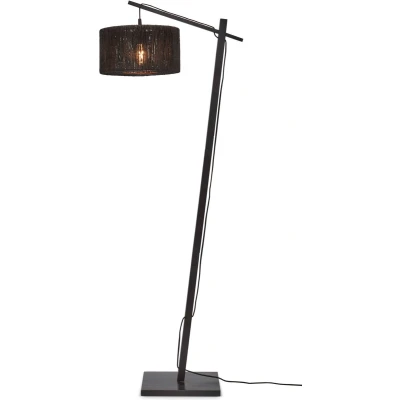 Afbeelding van Good&amp;Mojo Vloerlamp Iguazu Bamboe Small Zwart 57x31x150cm