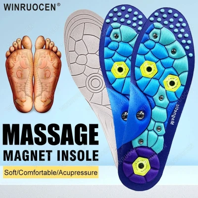 Afbeelding van Algeheel Welzijn M 41 43 Magnetische Orthopedische Steun Gel inlegzolen Therapie Comfortabele Voeten Massage Gewichtsverlies Afslanken 3 Gele Acupressuur Punten Detox Behandeling Sport Binnenzool Anti vermoeidheid Schokabsorberend Ondersteunend Pad