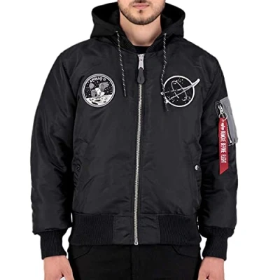Afbeelding van Alpha Industries HOOD DARK SIDE Bomberjacks, Heren, Maat: 3XL, Black reflective