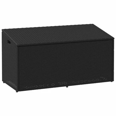 Afbeelding van vidaXL Tuinbox 110x50x58 cm poly rattan zwart