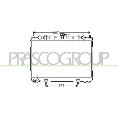 Afbeelding van PRASCO DS830R004 Radiateur Aluminium 450mm 692mm 26mm Koelribben gesoldeerd NISSAN: X Trail (T30) 2.2 Di 4x4, dCi 2001 2013