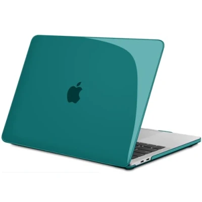 Afbeelding van TECOOL Hoes Compatibel met MacBook Pro 13 2016 2022, A2338 M2/M1, A2289/A2251/A2159/A1989/A1706, Plastic Slanke Beschermende Harde Case, Glanzend Oppervlak, Diep blauwgroen