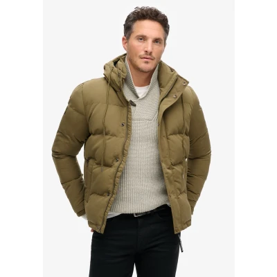 Afbeelding van Superdry Everest Hooded Puffer Winterjas, Heren, Maat: XXL, Khaki