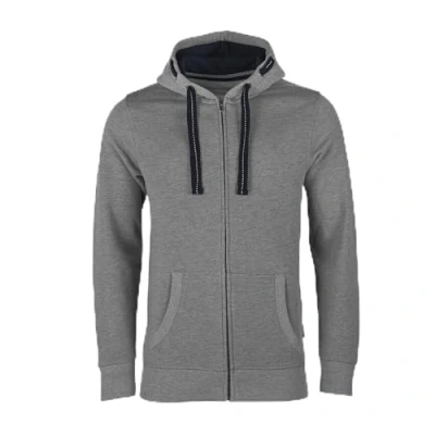 Afbeelding van Men&#039;s Hooded Jacket met ritssluiting Grey Melange 4XL