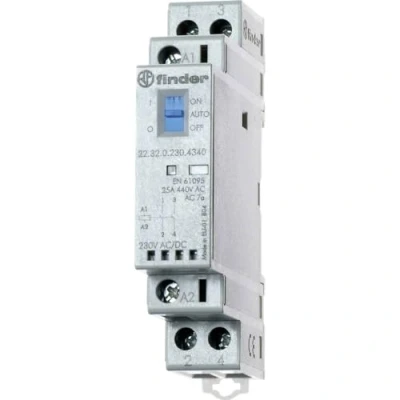 Afbeelding van Finder 22.32.0.024.4340 Contactor 2x NO 24 V/DC, V/AC 25 A 1 stuk(s)