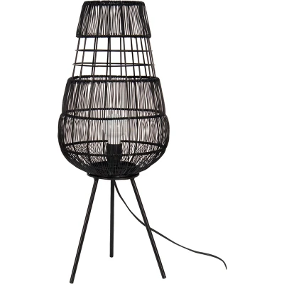 Afbeelding van Clayre &amp; Eef Vloerlamp Ø 20x59 cm Zwart Ijzer Staande Lamp