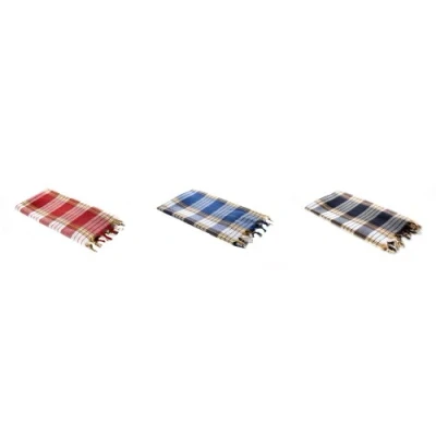 Afbeelding van Carenesse hamamdoek CLASSIC rood, blauw, zwart geruit, Pack van 3, 100% katoen, 80 x 170 cm, licht, kleine verpakkingsgrootte, pestemal, saunahanddoek, badhanddoek, strandhanddoek, handdoek
