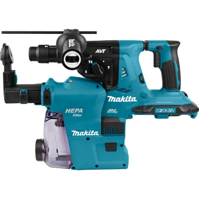 Afbeelding van Makita DHR281ZWJ 36V (2x18V) Li ion accu SDS plus combihamer incl. stofafzuiging in Mbox