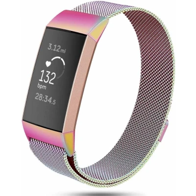 Afbeelding van Fitbit charge 3 &amp; 4 milanese bandje (large) Colour bandjes
