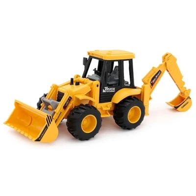 Afbeelding van Toyland® 28 cm (11&quot;) wrijvingsaangedreven graaflaadmachine beweegbare voorlader en constructiespeelgoed