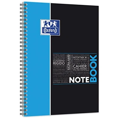 Afbeelding van Oxford NoteBook Notitieboek, spiraalbinding, formaat B5 (17 x 25 cm), 160 pagina&#039;s, grote ruiten, omslag van polypropyleen, willekeurige kleur