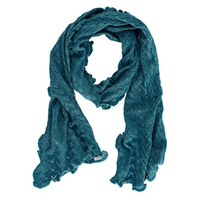 Afbeelding van Invero, Merino sjaal Lilly, 100% wol, petrol, 35 x 180 cm