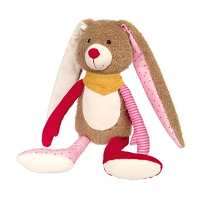 Afbeelding van SIGIKID 42850 Knuffeldier, haas, patchwork, knuffeldier om te spelen en knuffelen, van zachte materiaalmix, voor baby&#039;s kinderen, jongens meisjes 0 maanden tot 8 jaar, meerkleurig,