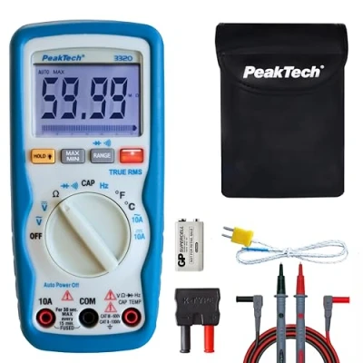 Afbeelding van Peaktech 3320 trms multimeter 600V AC/DC 10A CAT III