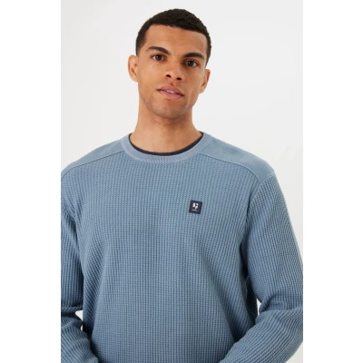 Afbeelding van GARCIA Heren Trui Blauw Long mouw Maat S