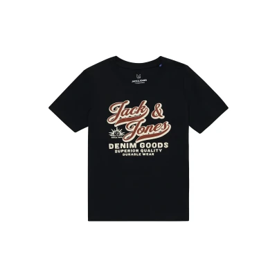 Afbeelding van JACK&amp;JONES JJELOGO TEE SS ONECK 2 COL AW25 NOOS JNR Jongens T shirts donkerblauw maat 128