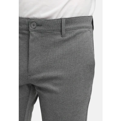 Afbeelding van JEFF JFEzra stoffen broek voor heren met 4 zakken stretch herenbroek mannen, grijs (grey mix), 31W / 32L