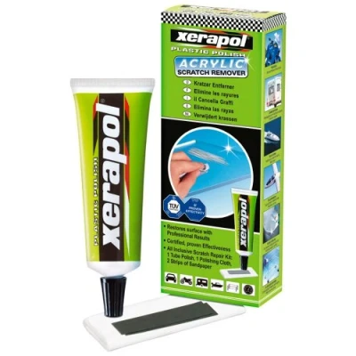 Afbeelding van Quixx Xerapol Acryl Scratch Remover (50g polijst/1 doek/2 schuurpapier)