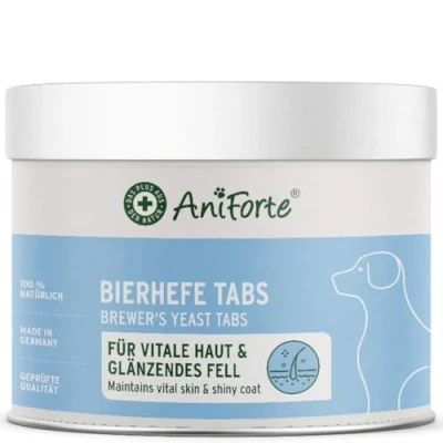 Afbeelding van AniForte Biergist voor honden, 500 stuks, vitamine B met foliumzuur en biotine, glanzende krachtige vacht, vitale huid, natuurlijke vitaminetabletten