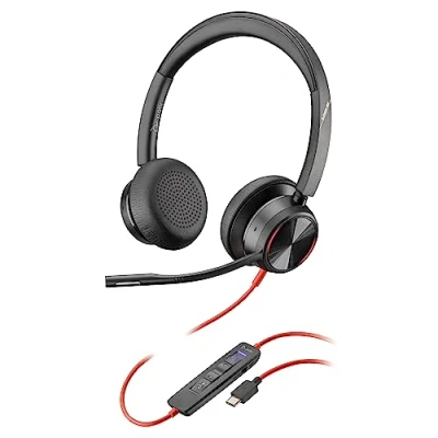 Afbeelding van Poly Blackwire 8225 Premium Wired Headset Actieve ruisonderdrukking Hifi Stereo Aansluiten op pc/Mac Gecertificeerd voor Microsoft Teams