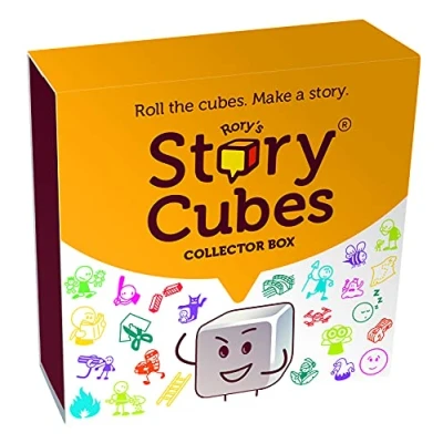 Afbeelding van Asmodee ASMRSCREPACK01B Collectors Story Cubes: Repack Design B Inhoud £39 RRP, geel, speciale value box