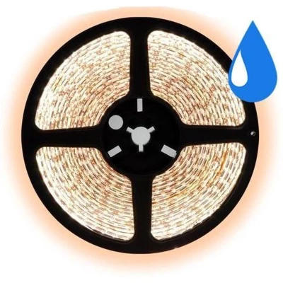 Afbeelding van 5 meter warm wit led strip waterproof IP67 60Leds/m 12V