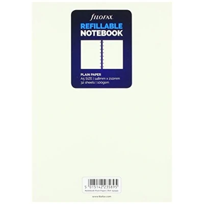 Afbeelding van Filofax A5 Notebook refill plain paper white