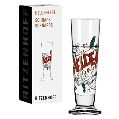 Afbeelding van RITZENHOFF 1011013 Borrelglas 40 ml Serie Heldenfest, motief nr. 13 voor helden op de grill rond Made in Germany