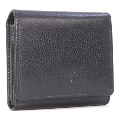 Afbeelding van Gigi Dames Luxe GIOVANNA 4285 Portemonnee met Overslag en Geschenk Doos Hoge kwaliteit Echt Leer Portemonnee/Munten Gesp Zwart