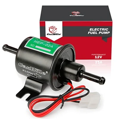 Afbeelding van CarBole UNIVERSELE 12V Gas Diesel Benzine Inline Elektrische Brandstofpomp Externe Pomp (4 7psi) 380 Cirkel Koperen Coils Stroom 1.0 2.0 A Model HEP 02A
