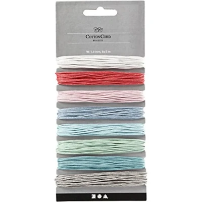 Afbeelding van Creotime Katoenkoord Multicolor 1 Mm Dik 5 M 8 Stuks