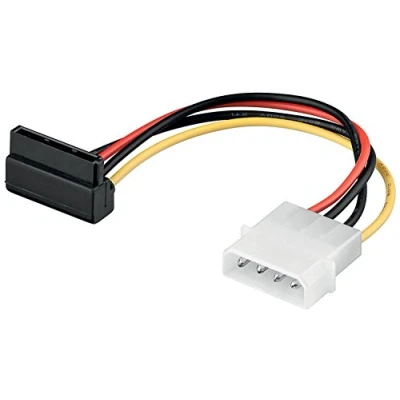 Afbeelding van Molex (m) SATA (v) haaks adapter 0,15 meter
