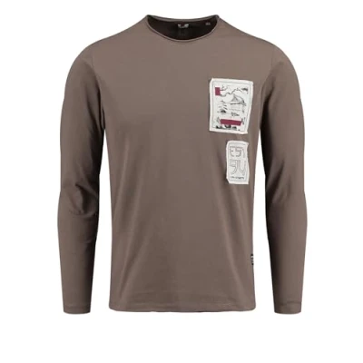 Afbeelding van Key Largo Longsleeve, Heren, Maat: Medium, Mud brown