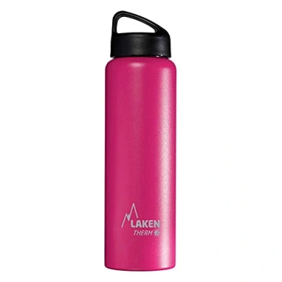 Afbeelding van Laken Thermo Classic vacuüm geïsoleerde roestvrijstalen waterfles brede mond 1 liter, fuchsia
